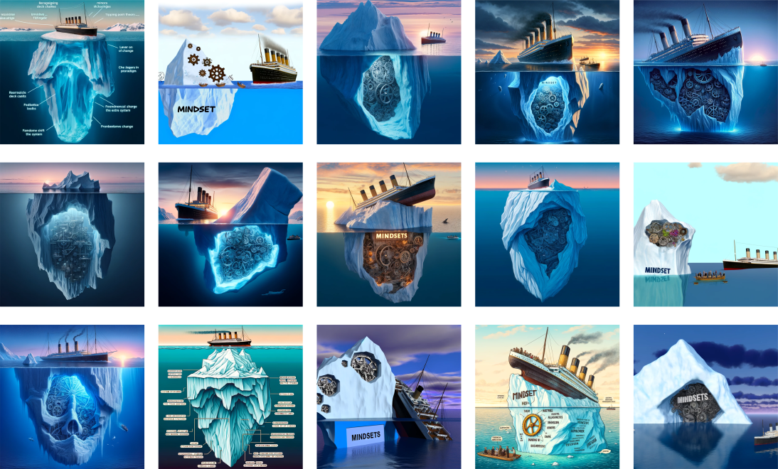 Icebergs and Mindsets: DALL-E failures